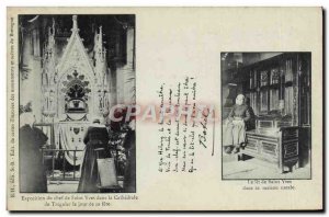 Old Postcard Exhibition From Chef Yves Saint In The Cathedral Treguier the da...