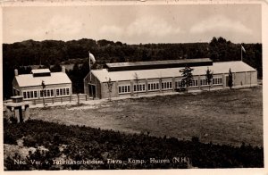 Netherlands Ned Ver V. Fabrieksarbeiders Flevokamp Huizen Vintage RPPC 09.90