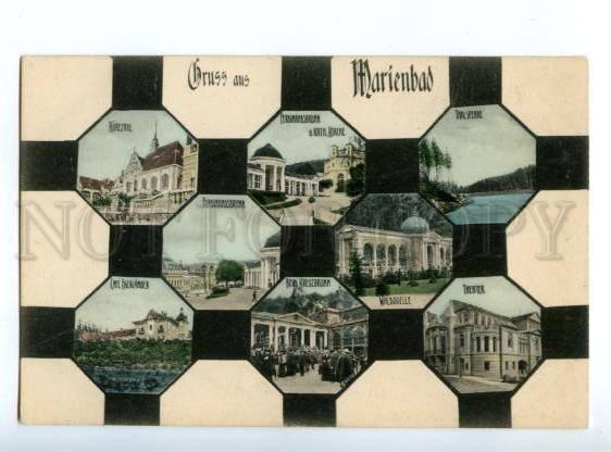 147102 Czech Republic Gruss aus Marienbad Vintage postcard