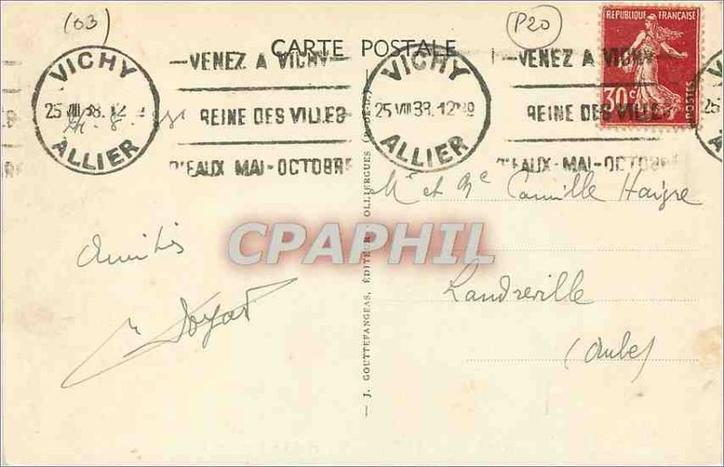 Postcard Old Vichy view General (East District)