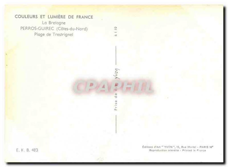 Postcard Modern Colors and Light of France Brittany Perros Guirec (Cotes du N...