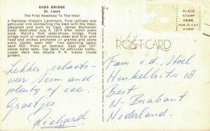 USA Eads Bridge St Louis Mississippi Vintage Postcard 07.72