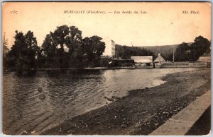 VINTAGE POSTCARD LAKE SCENE AT HUELGOAT FRANCE c. 1910s