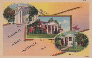 Alabama Huntsville Beautyful Colonial Homes Curteich