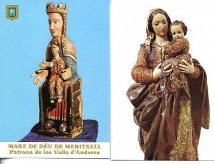 Images of Virgins venerated in Spanish Sanctuaries Lot of 4 modern Spanish rel