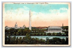 Panoramic VIew From VIrginia HIlls Washington DC WB Postcard H30