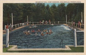 Postcard Swimming Pool Camp Nawakwa Biglerville PA