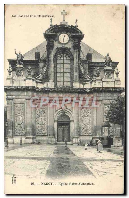 Old Postcard Nancy Eglise Saint Sebastien