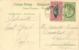 belgian congo, Natives getting on Steamer to sell Products (1920s) Postcard (24)