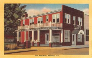 HOTEL MAPLEHURST Monteagle, Tennessee 1940s Linen Ahrens Dexter Vintage Postcard