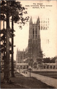 Postcard NC Durham Duke University Chapel Men's Campus