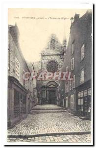 Old Postcard Pithiviers L & # & # 39entree of 39eglise