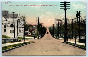 Birmingham Alabama AL Street Car Trolley Postcard