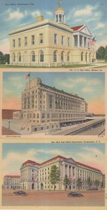 Atlanta Washington 3x USA American Post Office Postcard s