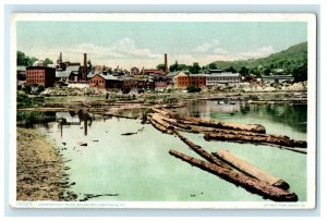 c1914 Connecticut River Below Bellows Falls Vermont VT Antique Postcard