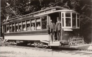 Seattle WA Seeing Seattle Car Workers Streetcar Reproduction RPPC Postcard H41