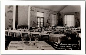 RPPC Sylvan Lake Hotel State Park SD Dining Room c1970s Vintage Postcard E28