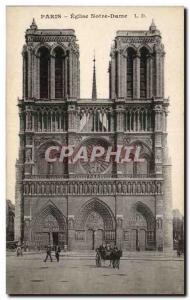 Paris Old Postcard Notre Dame Church