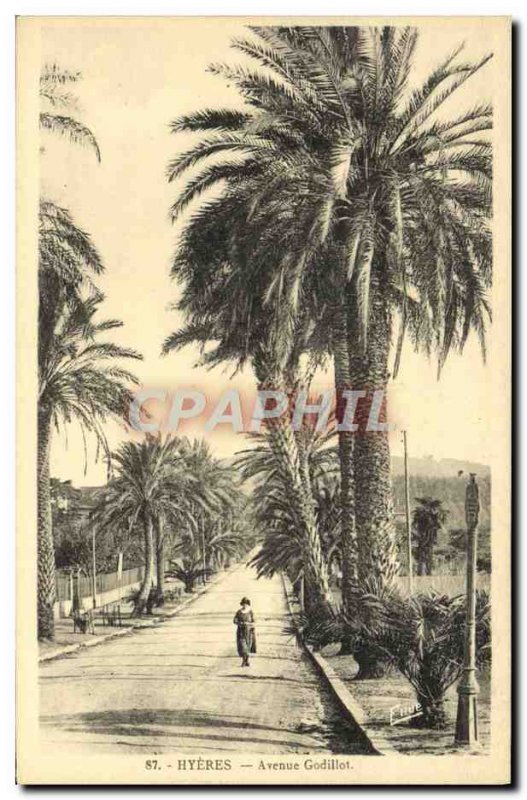 Old Postcard Hyeres Avenue Godillot