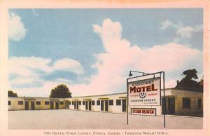 London Ontario Canada Eastcourt Motel Street View Antique Postcard K95482
