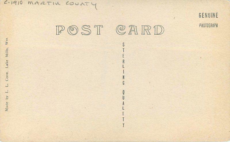Beach Hand Park c-1910 Fairmont Minnesota boats RPPC real photo 7460 Cook