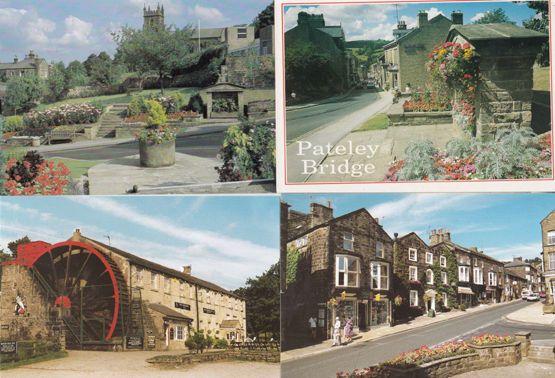 Pateley Bridge Watermill Elderly Man Pondering in Thought 4x Postcard s