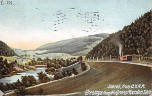 C.V. Railroad Sharon Railroad, Train Postcard