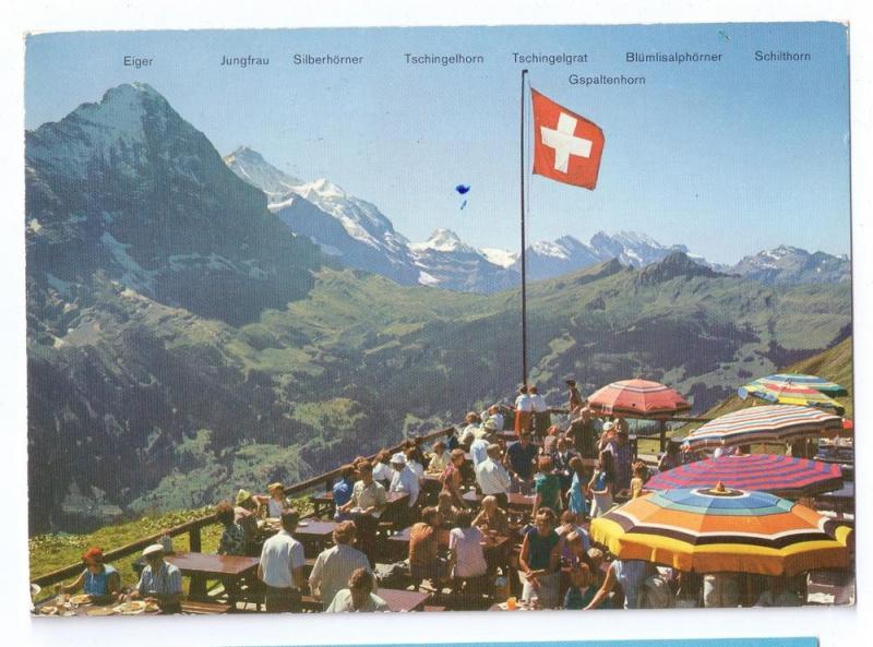 Switzerland Grindelwald Bergrestaurant Alps Restaurant 1972