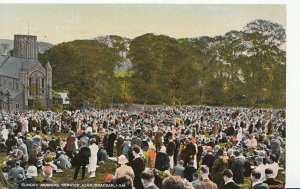 Isle of Man Postcard - Sunday Morning Service - Kirk Braddan   U4267