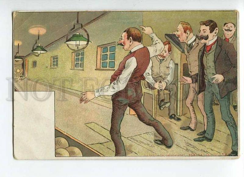 264794 COMIC Sport BOWLING Vintage REGINA #178-d postcard