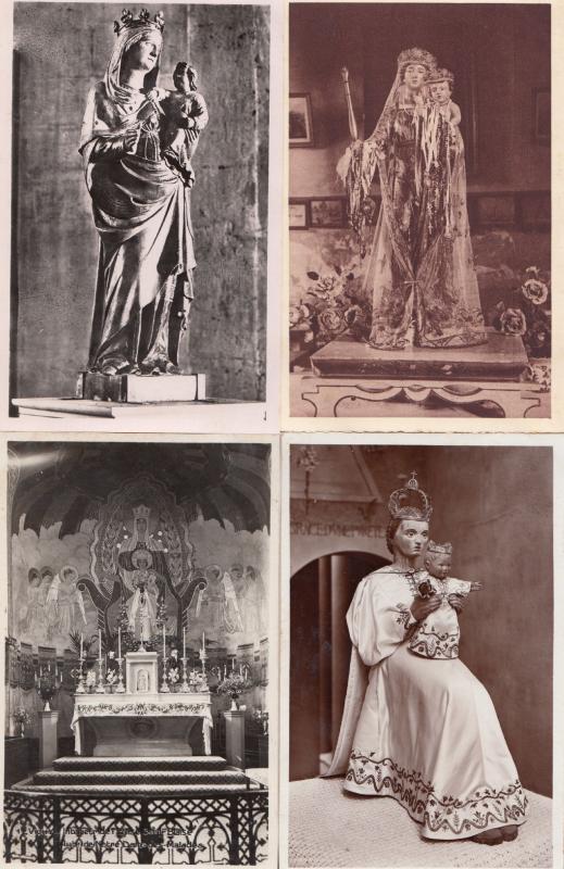Virgin Mary Catholic Exposition Internationale Paris 1937 4x Religious French...