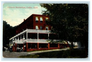 c1910's Victoria Sanitarium Building Street View Colfax Iowa IA Antique Postcard