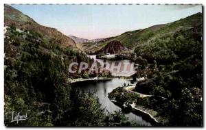 Old Postcard From Around St Etienne Rochetaillee Panoramic Du Barrage From Ab...