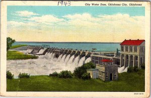 Postcard DAM SCENE Oklahoma City Oklahoma OK AO2647