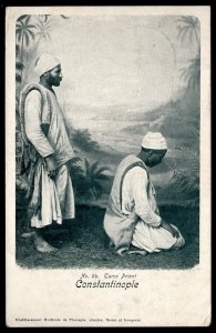 Turkey Austrian post office Constantinople Vintage Postcard Muslims Praying