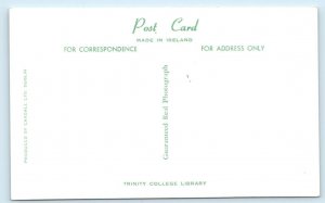RPPC Trinity College Library interior DUBLIN Ireland Postcard