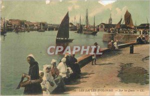 Old Postcard Les Sables d'Olonne On the Quays Folklore