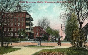 Vintage Postcard North Broadway Wildey Monument Baltimore Maryland MD