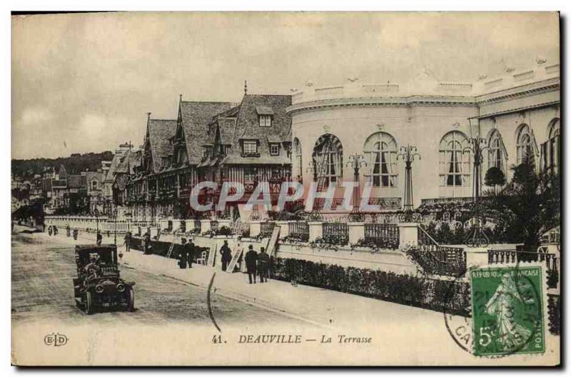 Old Postcard Deauville La Terrasse