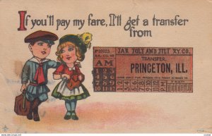 PRINCETon , Illinois , 1913 ; I'get a transfer