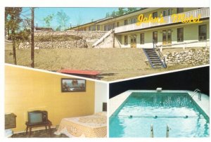 John's Motel, Beresford, New Brunswick, Vintage Chrome Multiview Postcard