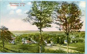NH - Penacook, Merrimack Valley Miniature Postcard