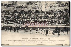 Old Postcard Bullfight Bullfight the Preliminary paseo or parade of cuadrillas