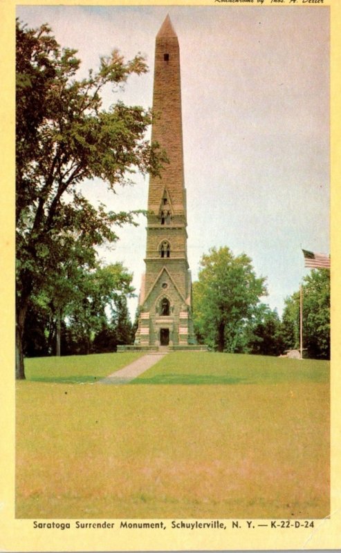 New York Schuylerville Saratoga Surrender Monument Dexter Press