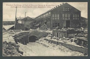 1913 PPC* Disaster Great Flood Destroyed Bldgs Hamilton Oh Mint