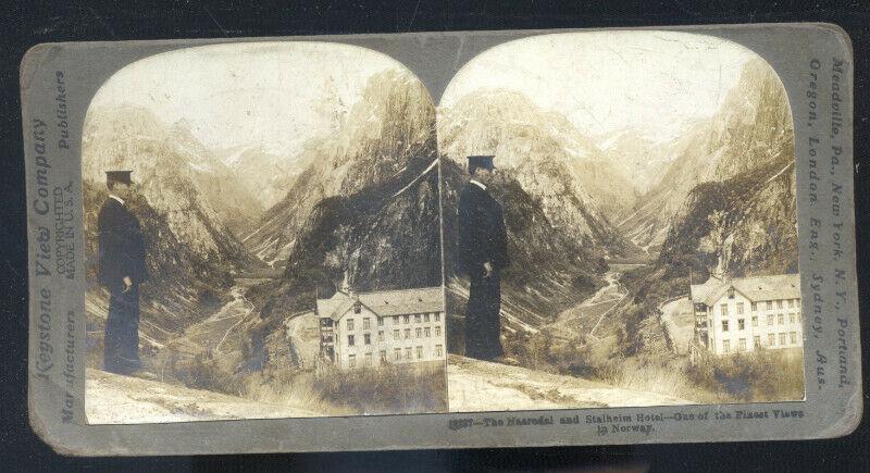 REAL PHOTO NAARDAHL STAHLHEIM HOTEL NORWAY NORGE STEREOVIEW CARD