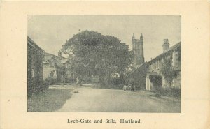 Devon Lych-Gate and Stile, Hartland postcard