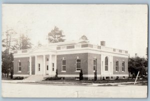 Bemidji Minnesota Postcard Post Office Exterior Building RPPC Photo 1922 Vintage