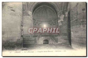 Old Postcard Arles Aliscamps Chapelle Saint Honorat Interior