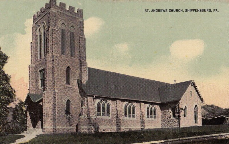 Postcard St Andrews Church Shippensburg PA